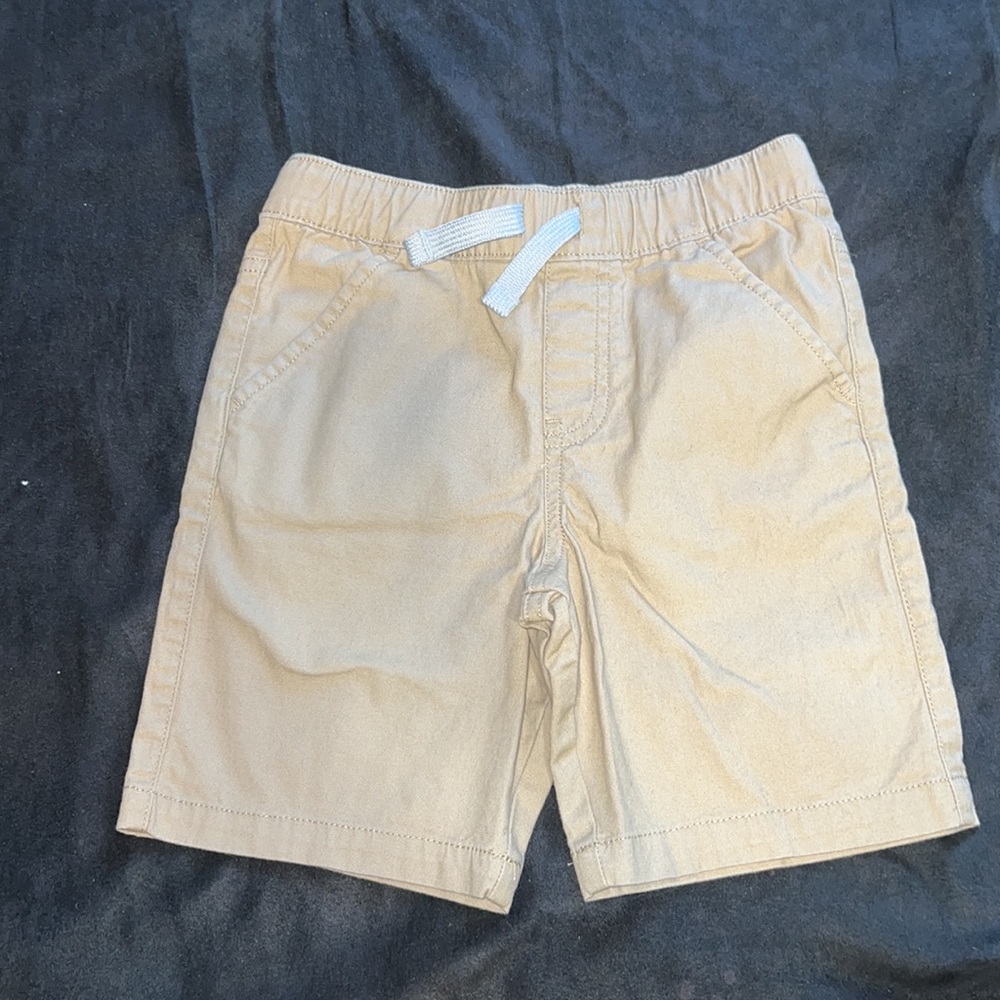 365 Kids from Garanimals Boy Tan Woven Drawstring Waistband Pull Up Shorts
